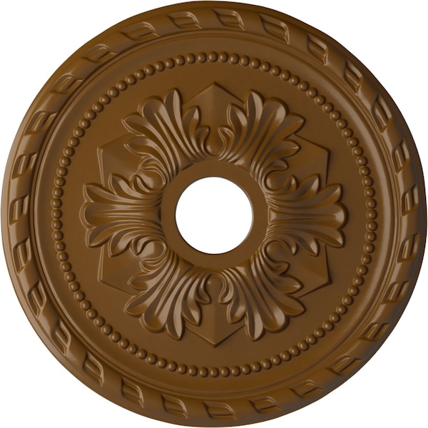 Ekena Millwork Palmetto Ceiling Medallion (Fits Canopies up to 5"), 20 7/8"OD x 3 5/8"ID x 1 5/8"P, Smokey Topaz CM20PMSTF - main